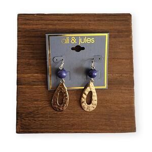 Gold Hammered Hoop Earrings